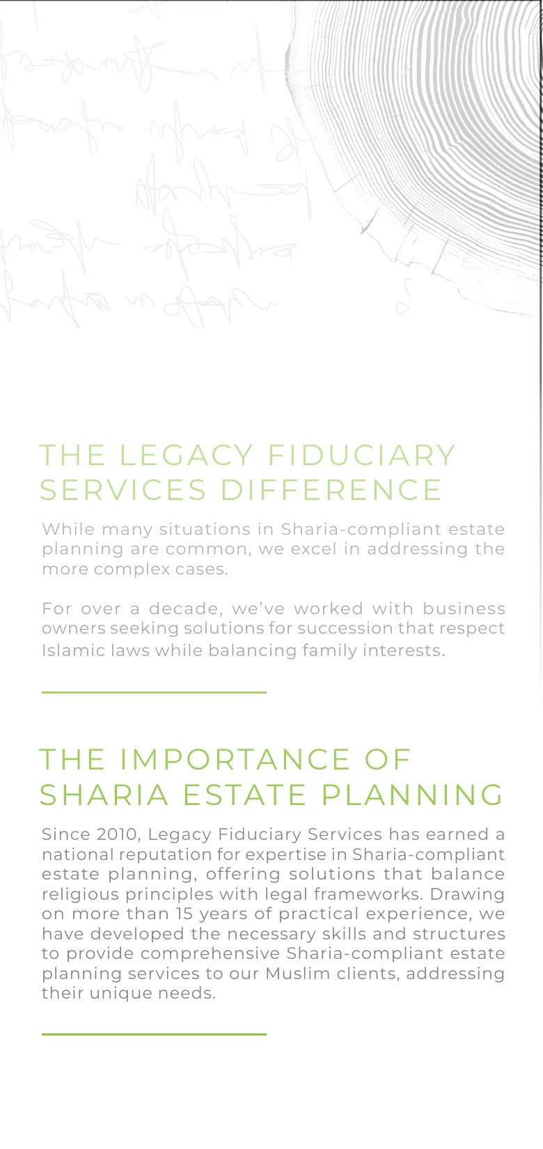 Legacy Fiduciary Services corporate profile, panel 5 of 8